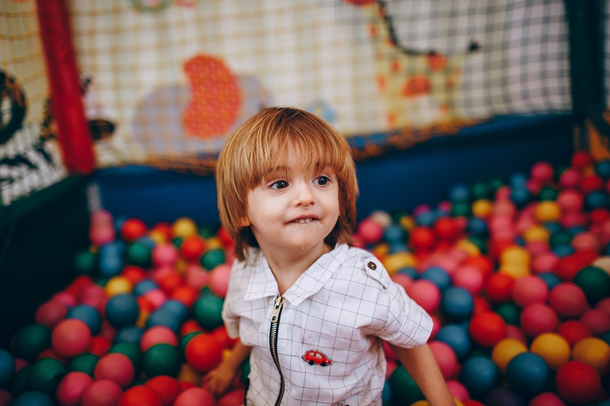 Happy child playing